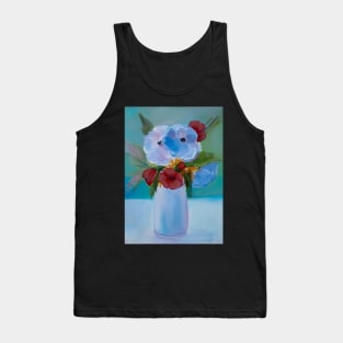 Bouquet of Flowers with Poppies in a Vase Tank Top